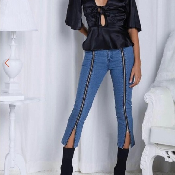 Eggie Zippers Up The Leg Jeans XL - Picture 1 of 10